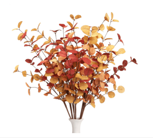 3pcs Artificial Eucalyptus Stems Fall Decorations with Fall Eucalyptus Leaves Autumn Decorations for Office and Home Artificial Plants for Floral Arr