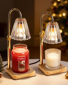Candle Warmer Lamps 2 Pack, Electric Wax Warmer Lamp with Timer for Jar Candles, Aesthetic Home Decor, Housewarming Gifts for Women, Adjustable Heigh