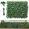 Expandable Fence Privacy Screen, 25 x 126 in Expand Artificial Plant Wall, Realistic Artificial Ivy Panel with 50 Zip Ties, Decorative Faux Greenery