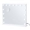 Hollywood Vanity Mirror With Lights,15 Dimmable Bulbs &3 Color Lighting Modes, Makeup Mirror w/ Detachable 5X Magnification,USB Port,Smart Touch Cont