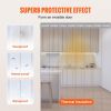 Clear PVC Strip Curtain, 96 in Height x 48 in Width x 0.08 in Thickness, 8 PCS Walk in Freezer Cooler Curtain Strips, Smooth Waterproof Plastic Door