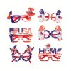 6pcs; Independence Day Glasses; 4th Of July Photo Booth Props; Room Decor; Home Decor; Holiday Decor; Wedding Decor; Independence Day Decor; 4th Of J