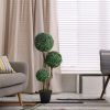3ft Artificial Boxwood Topiary Tree in Pot Indoor Outdoor Decor for Home Office Living Room