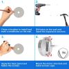 8 Inch LED Wall Mount Two-Sided Magnifying Makeup Vanity Mirror 12 Inch Extension Chrome Finish 1X/3X Magnification Plug 360 Degree Rotation Waterpro
