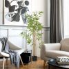 6ft Fake Bamboo Tree Indoor Outdoor Artificial Plant with Pot for Home Office Living Room Decor