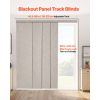 Panel Track Blinds, Extendable Track from 45.8 in to 86 in W, Trimmable Panel Curtains Up to 96 in H, Vertical Blackout Panel Blinds for Sliding Door