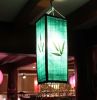 National Style Cloth Lantern With Tassel Creative Handmade Home Decor Painted Lamp Shade, Green
