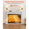 Electric Fireplace Insert, 40 inch Recessed and Wall Mounted with Adjustable Flame Color Brightness & 8h Timer & Remote Control, Indoor Heater w/ 750
