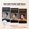 Hollywood Vanity Mirror With Lights,15 Dimmable Bulbs &3 Color Lighting Modes, Makeup Mirror w/ Detachable 5X Magnification,USB Port,Smart Touch Cont