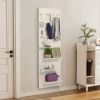 Wall Mounted Full Length Mirror, Full Body Mirror with Shelf, Full Body Mirror with Hook Wall Mounted Mirror with Multifunctional Design Panel, Bedro