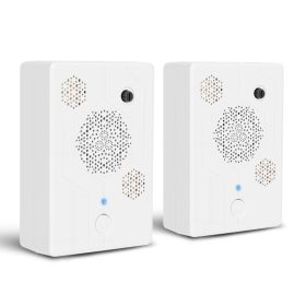 2Pack 2026 Upgraded Rechargeable Ultrasonic Bat Repellent Indoor Outdoor Bird Mouse Dog Deterrent Device With 3 Ultrasonic Speakers For Attic Por (Option: white)
