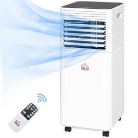 10000 BTU Mobile Air Conditioner for Cooling and Dehumidifying, Remote Control, 24H Timer, LED Display, Black (Option: Black-380x360x885 mm)