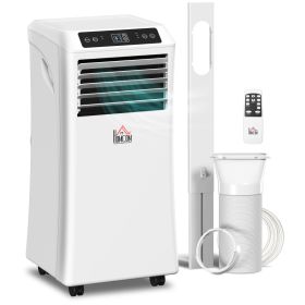 10000 BTU Portable Air Conditioner for Rooms Up to 441 Sq. Ft., 3-in-1 AC Unit with Cooling Fan, Dehumidifier, Sleep Mode, Remote Control, 24H T (Option: White-405x380x890 mm)