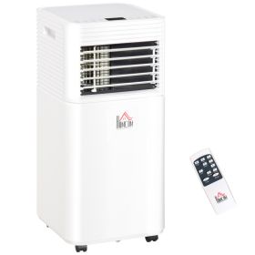 8000 BTU Mobile Air Conditioner for Cooling and Dehumidifying, Remote Control, 24H Timer, LED Display, White (Option: White-370x375x875 mm)