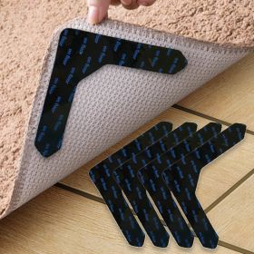 4/8pcs High Quality Non-slip Anti-drill Carpet Stickers Suitable For Living Room Dining Room Bathroom Rugs, Prevent Rugs From Moving And Rolling Edge (Quantity: 4 Pcs)
