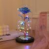 1pc Roses Gifts Artificial Flower Rainbow Rose Light Up In A Dome Gift For Mom Sister Wife Women Birthday Valentines Mother's Day Christmas Engagemen