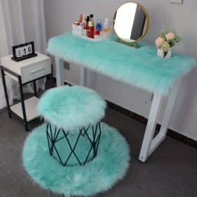 1pc Soft Plush Fur Rugs, Soft Fluffy Area Rug, Modern Faux Fur Rug, Fluffy Rug For Bedroom, White Rugs For Living Room, Carpet For Rooms, Rugs For Be (Color: Light Blue, size: 15.75*47.24inch)