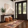 Washable Runner Rug 2x6, Moroccan Faux Wool Runner Rug Non Slip for Hallways Kitchen Entryway Laundry Room Bedroom Bathroom, Low Pile, Kid & Pet Frie