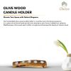 Olive Wood Candle Holder