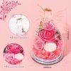 Gifts for Mom Birthday Gifts for Women Preserved Rose Forever Flower in Glass Angel Figurines Fresh Flowers for Delivery Anniversary Mothers Day Real