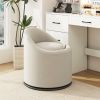 Barrel Chair with Storage 360° Swivel Upholstered Vanity Chair