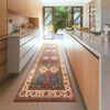 Washable Runner Rug 2x6, Moroccan Faux Wool Runner Rug Non Slip for Hallways Kitchen Entryway Laundry Room Bedroom Bathroom, Low Pile, Kid & Pet Frie