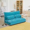 6-Position Adjustable Sleeper Lounge Couch with 2 Pillows